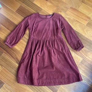 Madewell Corduroy Burgundy Mini Dress, Size S